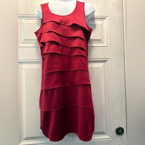 Tommy Hilfiger Red‎ Ruffled Tiered Mini Dress